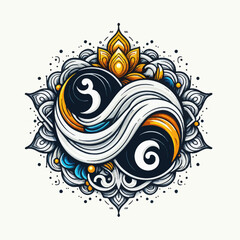 Sticker - abstract painting karma vector 