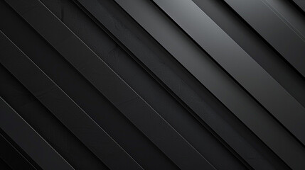 Wall Mural - A minimalist pattern of thin, diagonal stripes in alternating shades of matte black and glossy black, creating a subtle yet striking abstract.