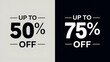 up to 50-75% off