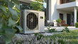 Cool air conditioner in backyard