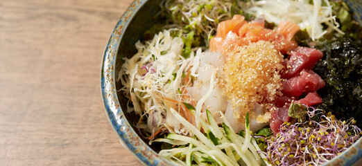 Wall Mural - Raw Fish Bibimbap with Tuna 
