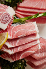 Sticker -  Various parts of fresh tuna sashimi