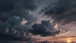 Gray cloud sky storm background soft focus.generative.ai 