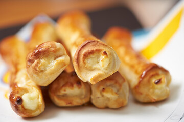 Canvas Print - bread sticks on a plate