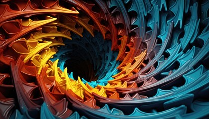 Poster - Fractals geometric shapes or colorful swirls