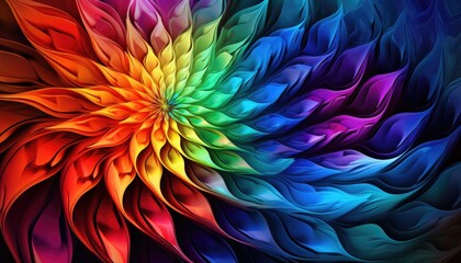 Poster - Fractals geometric shapes or colorful swirls