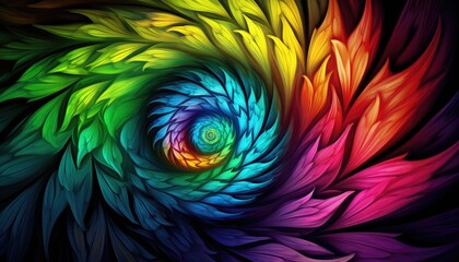 Poster - Fractals geometric shapes or colorful swirls