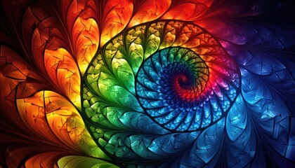 Poster - Fractals geometric shapes or colorful swirls