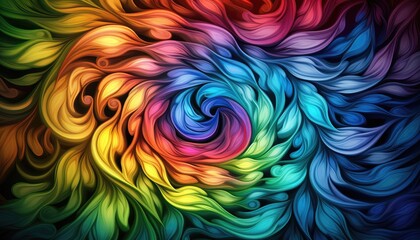 Poster - Fractals geometric shapes or colorful swirls