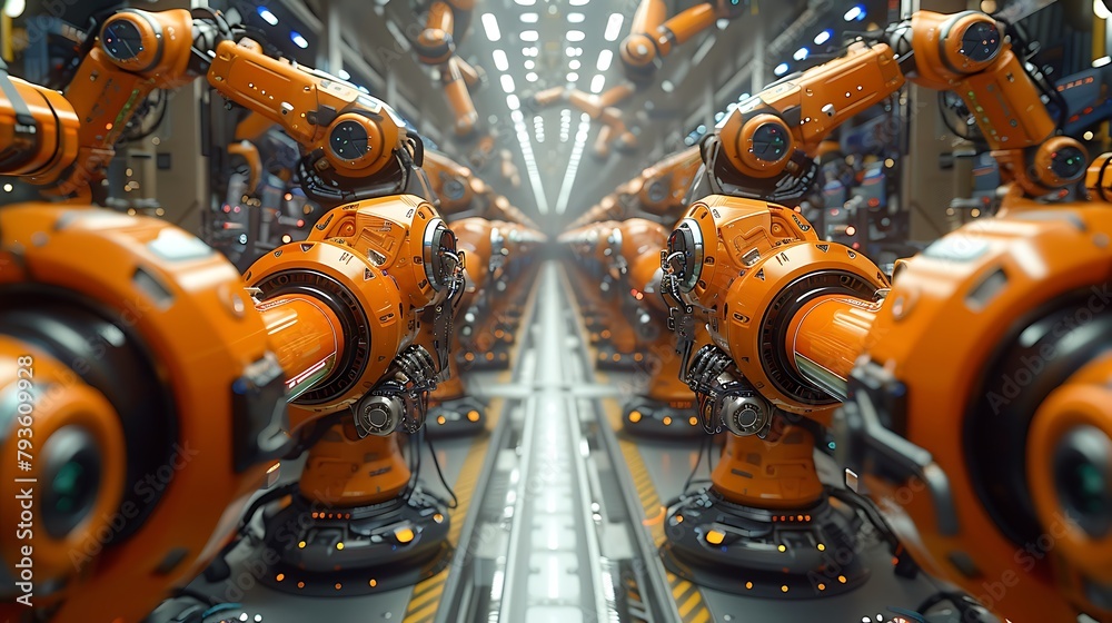 High Tech Machine Building Explore the beauty of symmetry in a high-tech manufacturing facility ...