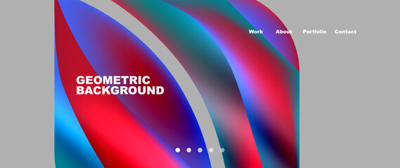Aufkleber - A tireshaped geometric background featuring vibrant waves of red, blue, and green, with hints of purple and magenta resembling an automotive wheel system