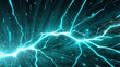 © Arceli - abstract teal lightning sparks effects anime cartoon style background from Generative AI