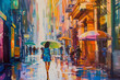 Painter's Vision of Urban Life Captured in Bright, Energetic Brush Strokes