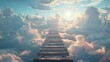 Ladder Path Way to Heaven - Light and Cloud in Paradise
