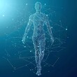 Abstract digital human body - Polygonal wireframe

