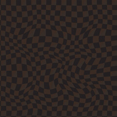 Poster - Brown checkerboard pattern illustration 