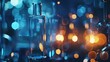© Nazia - Scientific Glassware for Chemical Background: Laboratory Research Scene with Beakers, Flasks, and Test Tubes