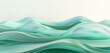 Crisp, flowing 3D waves in aqua and mint against a white background.