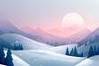 Gradient snowscape for a serene and wintry atmosphere