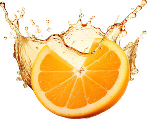 Wall Mural - orange splashing isolated on white or transparent background,transparency 