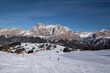 Panoramic view of the Dolomites Mountains with Snow, Italian Alps, Italy