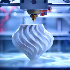 3D printer creating a complex object, representing the ability to bring ideas to life