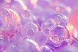 Dreamy Abstract Sphere Background with Glossy, Buoyant Bubbles in Vibrant Pink
