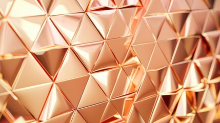 Poster - Seamless Loop of Geometric Rose Gold Background with Abstract Foil Tiles Texture