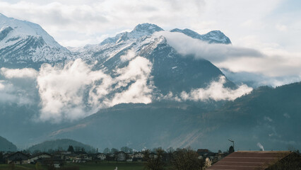 Canvas Print - Austrian Adventure: Exploring the Untouched Beauty of Snow-Capped Summits