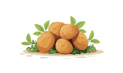 Wall Mural - potato vector flat minimalistic asset isolated vector style illustratio