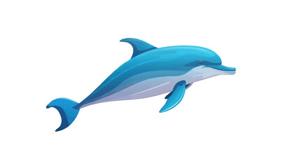Canvas Print - dolphin vector flat minimalistic isolated vector style illustration