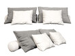 Relaxing pillows stack set on transparent backgrounds 3d render png