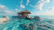 A social media influencers dream vacation in 3D  AI generated illustration
