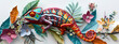 Nature's Palette: The Paper-Breaking Chameleon