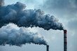 Smokestacks of an industrial factory. Environmental pollution