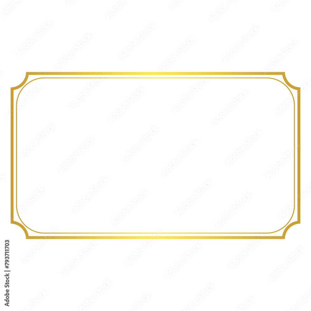 Gold border frame.eps Stock Vector | Adobe Stock