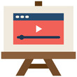 video player flat style icon