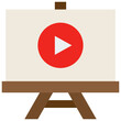 video flat style icon