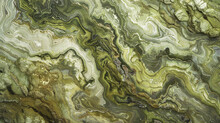 Mossy Olive Green Marble, Earthy Swirls And Rich Textures