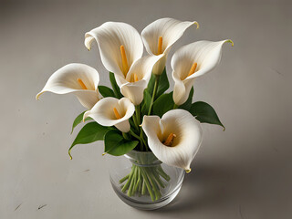 Canvas Print - weiße Calla in der Blumenvase