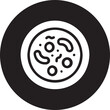 microbe glyph icon