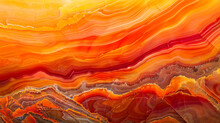 Sunset Orange Marble With Vibrant Streaks Of Orange And Red, Mimicking The Colors Of A Sunset Sky