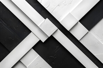 Wall Mural - Abstract black and white background from a set of different geometric shapes