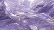 On a canvas of dusky lavender, plexus strands in a shimmering metallic grey move and intertwine, reminiscent of twilight clouds rolling across a futuristic skyline,