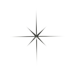 Poster - Star with chrome effect in y2k style isolated on white background. Vector illustration for retro futuristic design