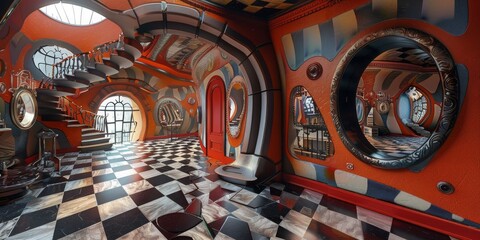 Wall Mural - fun house interior