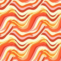 Poster - Wavy Grains Seamless Patterns Background
