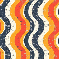 Poster - Wavy Grains Seamless Patterns Background