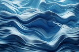 Fototapeta  - Abstract water surface wavy background, light blue silk cloth flowing
