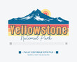 yellowstone national park label design